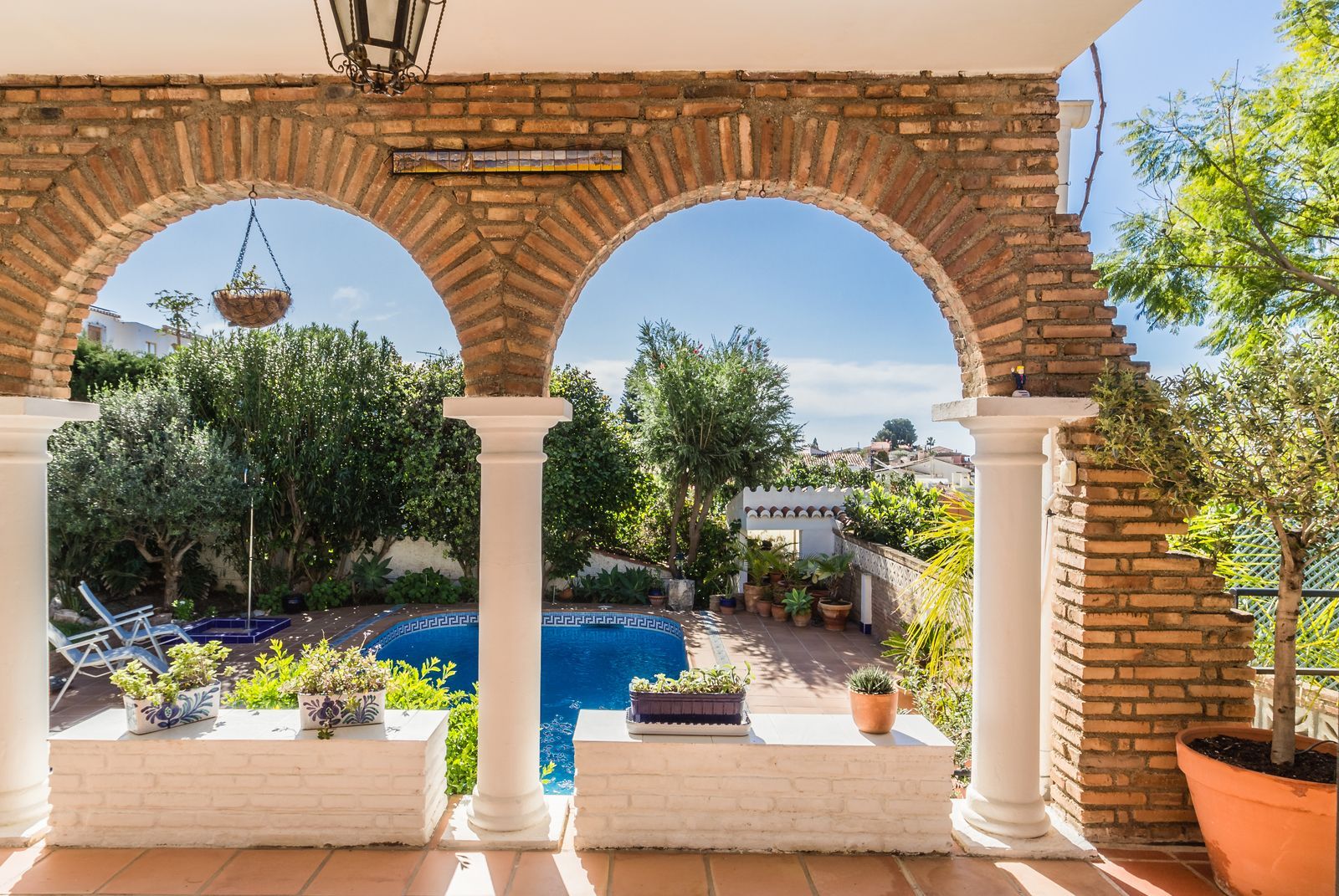 Bright terrace in a home in Spain