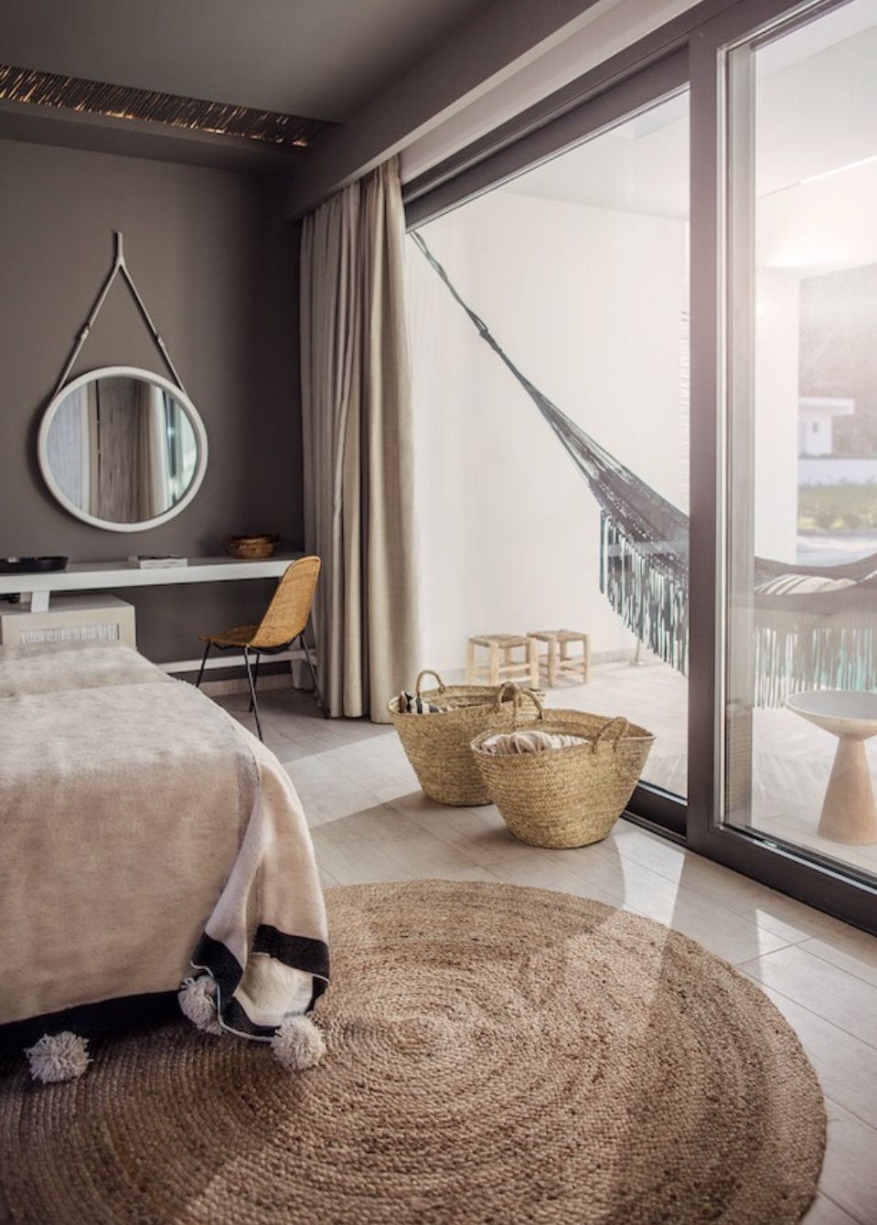 Bright bedroom in a property in southern Spain